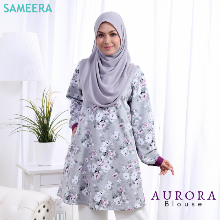 Blouse Muslimah Aurora Royal Purple