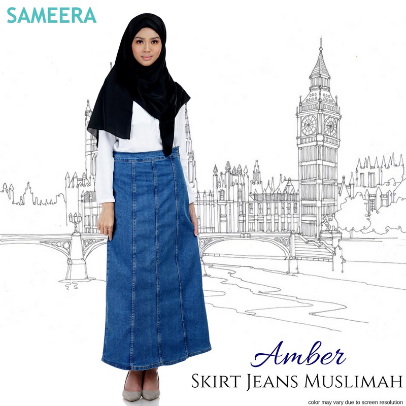 Skirt Jeans Muslimah Amber